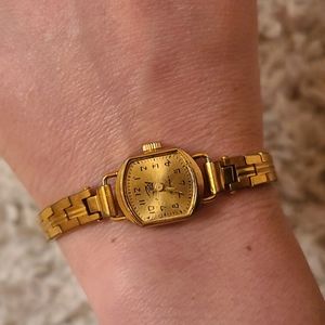 Gold plated russian vintage wrist watch